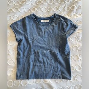 Free People Blue Short Sleeve Tee